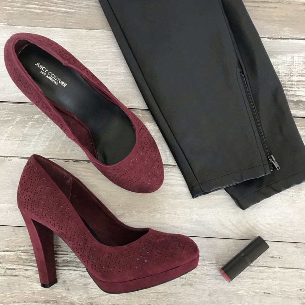 🌟HP🌟Juicy Couture burgundy Marcy platform pumps